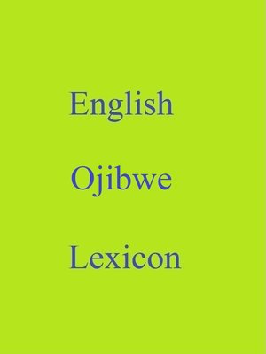 cover image of English Ojibwe Lexicon